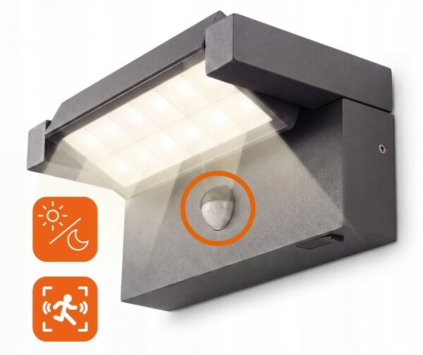 Applique da esterno a LED con sensore LED/25W/230V IP54 nera