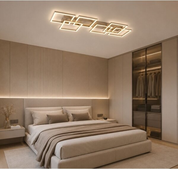 Rabalux 71499 - LED dimmerabile plafoniera FATMA 40W/230V 3000-6500K 33x100 cm dorata + telecomando