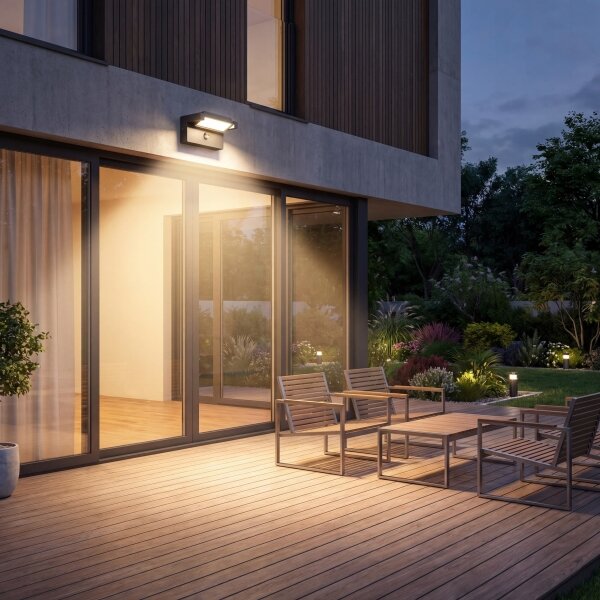 Applique da esterno a LED con sensore LED/25W/230V IP54 nera
