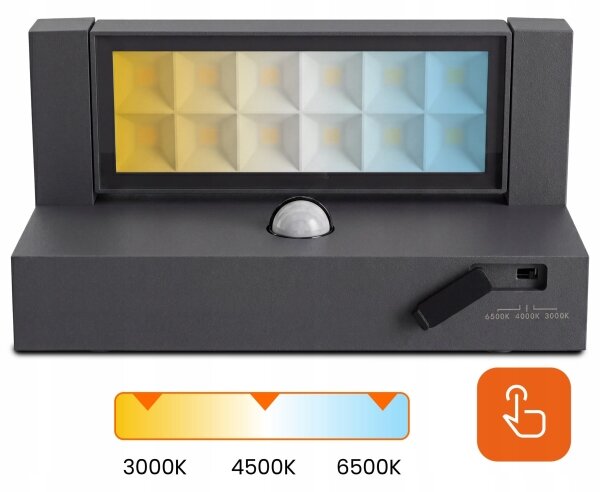 Applique da esterno a LED con sensore LED/25W/230V IP54 nera