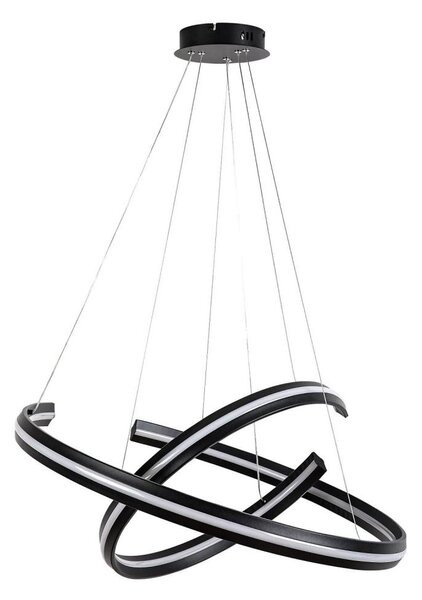 Rabalux 72052 - Lampadario LED dimmerabile a sospensione con cavo ZADIE 80W/230V 3000-6500K nero + telecomando
