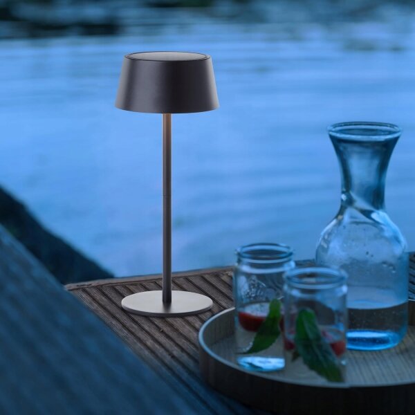 Lampada solare dimmerabile a sfioramento a LED LED/3W/5V USB 1800 mAh IP44 nera
