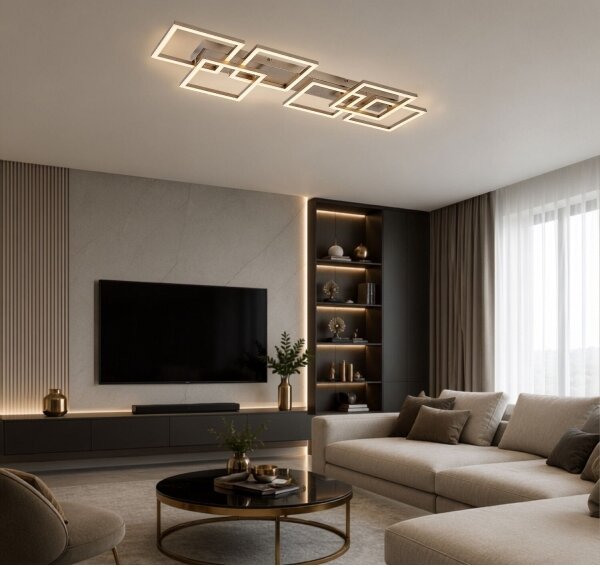 Rabalux 71499 - LED dimmerabile plafoniera FATMA 40W/230V 3000-6500K 33x100 cm dorata + telecomando