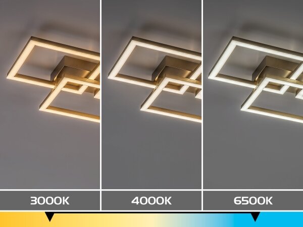 Rabalux 71499 - LED dimmerabile plafoniera FATMA 40W/230V 3000-6500K 33x100 cm dorata + telecomando