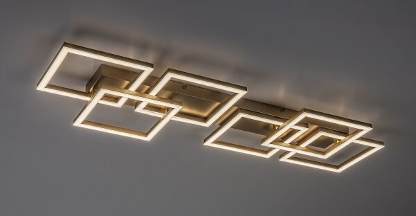 Rabalux 71499 - LED dimmerabile plafoniera FATMA 40W/230V 3000-6500K 33x100 cm dorata + telecomando