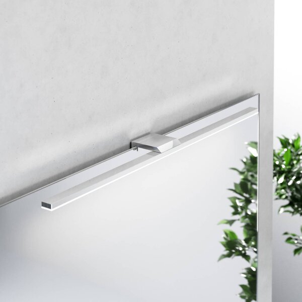 MCJ Luce per specchio a LED Triga IP44, cromo, 60 cm, 4.000K