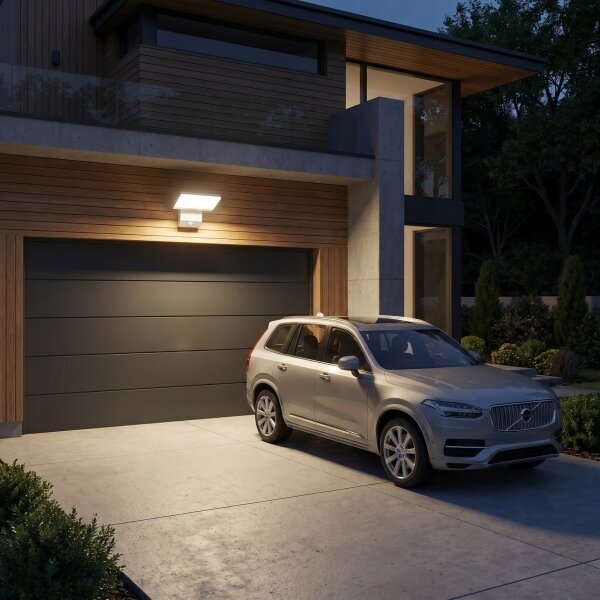 Lampada da parete esterna LED con sensore, 18W/230V, IP44, bianca