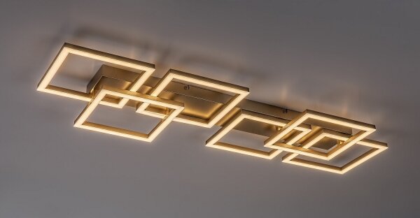 Rabalux 71499 - LED dimmerabile plafoniera FATMA 40W/230V 3000-6500K 33x100 cm dorata + telecomando