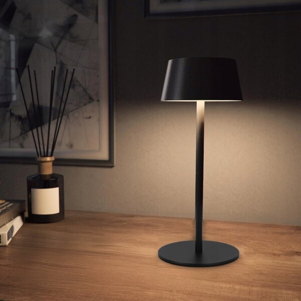 Lampada solare dimmerabile a sfioramento a LED LED/3W/5V USB 1800 mAh IP44 nera