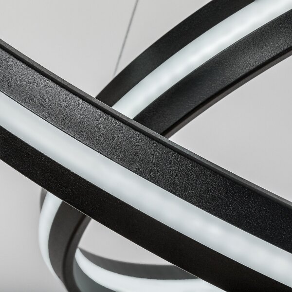 Rabalux 72052 - Lampadario LED dimmerabile a sospensione con cavo ZADIE 80W/230V 3000-6500K nero + telecomando