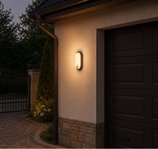 Rabalux 77231 - LED Ven plafoniera con sensore HORT2 15W/230V IP65 nera