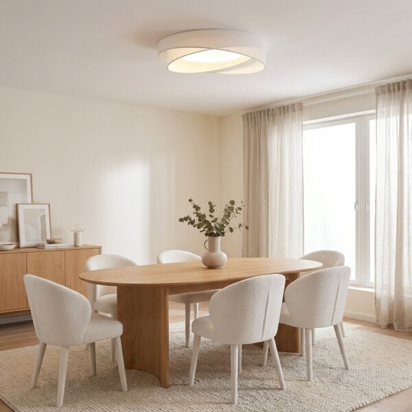 BRILAGI - Plafoniera LED VELVET TWIST LED/24W/230V 4000K pr. 55 cm bianca