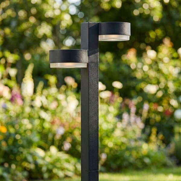 Lampada solare LED 2xLED/1W/3,7V 1200 mAh 55 cm IP65 nera