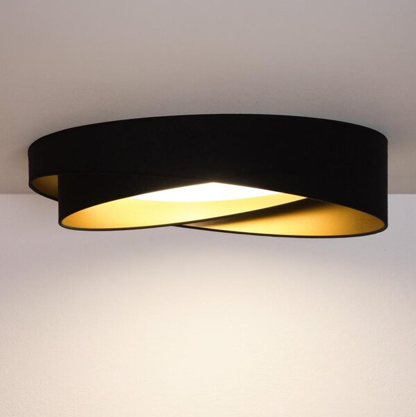 BRILAGI- Plafoniera LED VELVET TWIST LED/24W/230V 4000K diam. 55 cm nero/oro