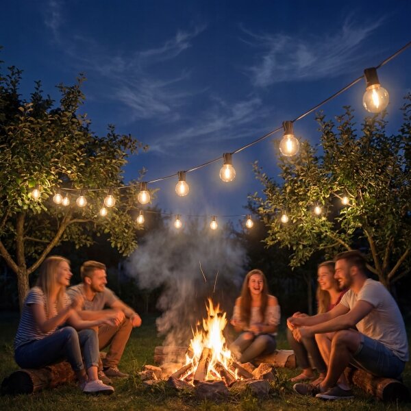 Catena decorativa LED per esterni 36xE12/1W/230V 22,35 m IP65 nero