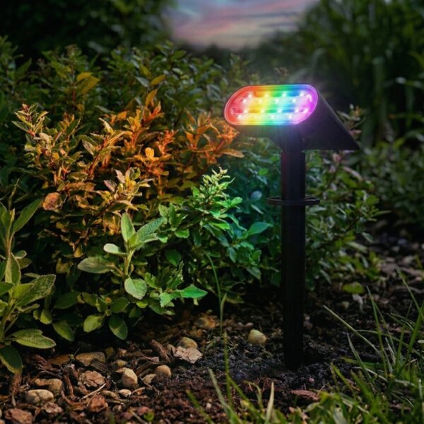 Lampada solare LED RGB 2-in-1 LED/3,7V 1200 mAh IP54 nera