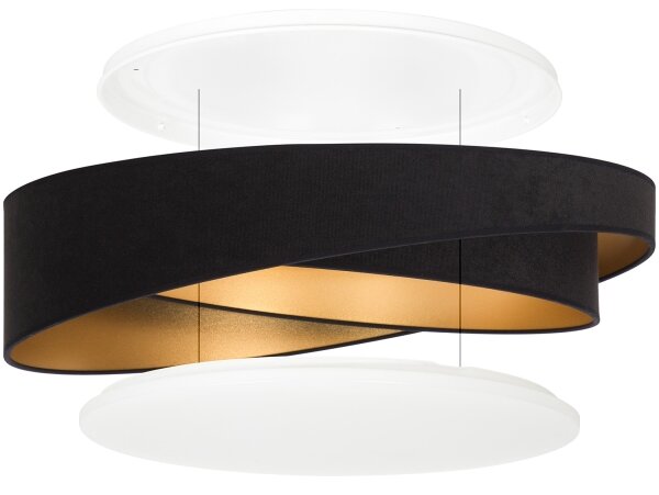 BRILAGI- Plafoniera LED VELVET TWIST LED/24W/230V 4000K diam. 55 cm nero/oro