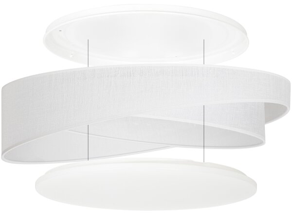 BRILAGI - Plafoniera LED VELVET TWIST LED/24W/230V 4000K pr. 55 cm bianca