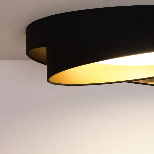 BRILAGI- Plafoniera LED VELVET TWIST LED/24W/230V 4000K diam. 55 cm nero/oro