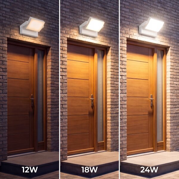 LED Stm lampada da parete per esterni LED/12/18/24W/230V 3000/4000/6500K IP54 bianco