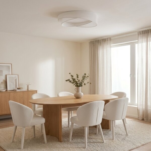 BRILAGI - Plafoniera LED VELVET TWIST LED/24W/230V 4000K pr. 55 cm bianca