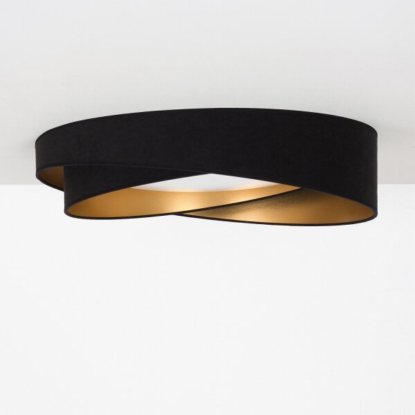 BRILAGI- Plafoniera LED VELVET TWIST LED/24W/230V 4000K diam. 55 cm nero/oro