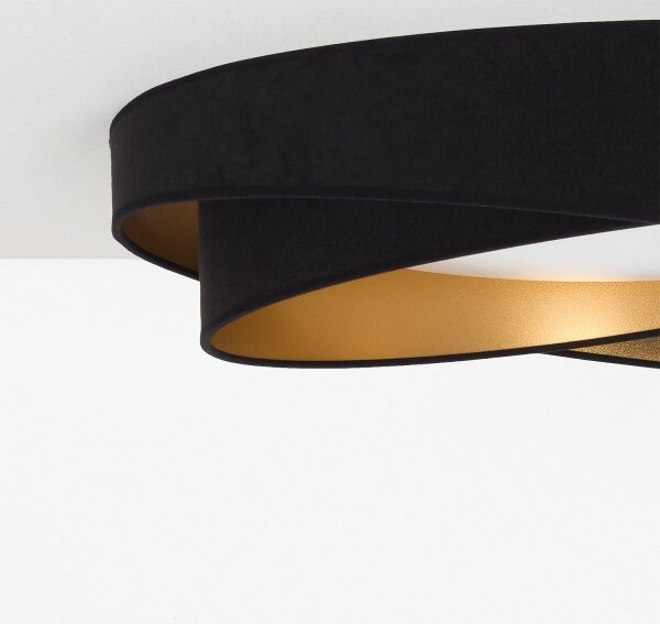 BRILAGI- Plafoniera LED VELVET TWIST LED/24W/230V 4000K diam. 55 cm nero/oro