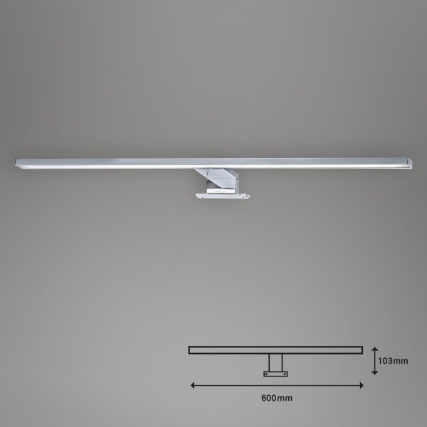 Briloner 2104-118-LED Lampada per specchio da bagno LED/8W/230V 60 cm cromo opaco
