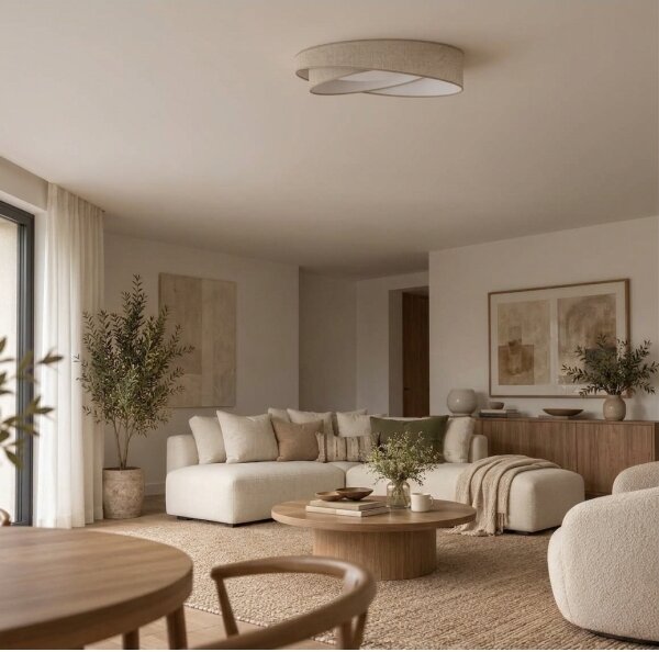 BRILAGI - Lampada a LED dimmerabile VELVET TWIST LED/36W/230V CCT pr. 65 cm WT beige + telecomando