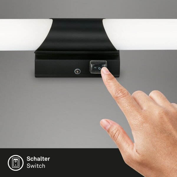 Briloner 2111-015 - Illuminazione a LED per specchio da bagno LED/6,5W/230V 32 cm nero