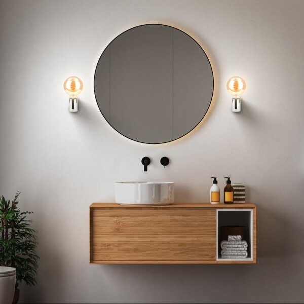 Briloner 2182-018-Applique da bagno DONGA 1xE27/10W/230V cromo lucido