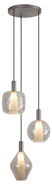 Lampada a sospensione di design Gunmetal 3 luci - Ard