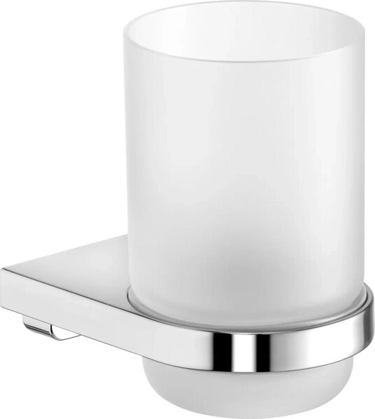 Keuco, supporto per specchio cromato con vetro cristallo opaco, 1 pezzo