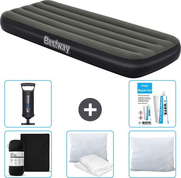 Materasso gonfiabile Bestway - 1 persona - 76 x 185 x 25 cm - Verde - Accessori inclusi
