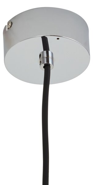 Lampada a sospensione Art Déco cromo con vetro a coste IP44 - Walcott