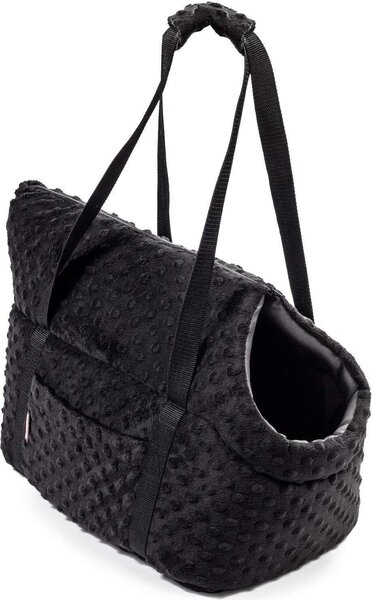 Borsa per cani Borsa da trasporto per cani Gatti Borsa da trasporto New Black Minky L