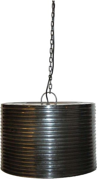 Lampada a sospensione Malabar in ferro con scanalature