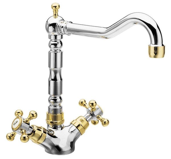 Sapho Reitano Rubinetteria Antea - Miscelatore per lavello, cromo/oro 3122