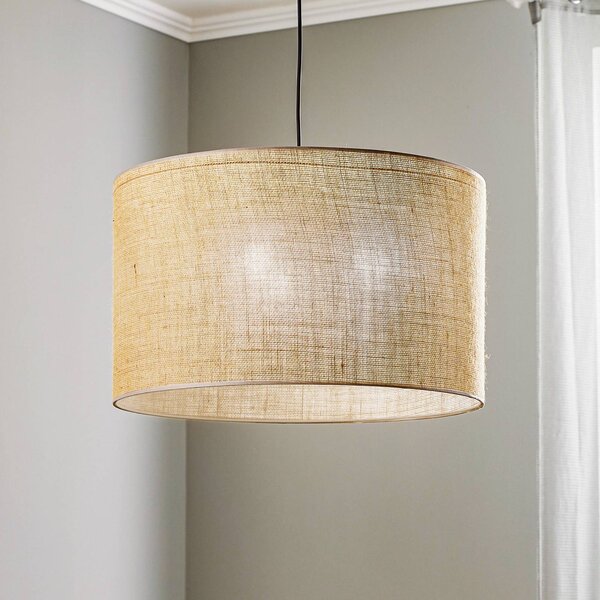 Lampada a sospensione Juta TK Lighting, dimmerabile, Marrone / Ruggine, Soggiorno / Sala da pranzo, Tessuto / Stoffa / Seta, Lampada a sospensione
