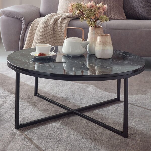 Tavolo 80x36x80 cm con aspetto marmo | Wohnling