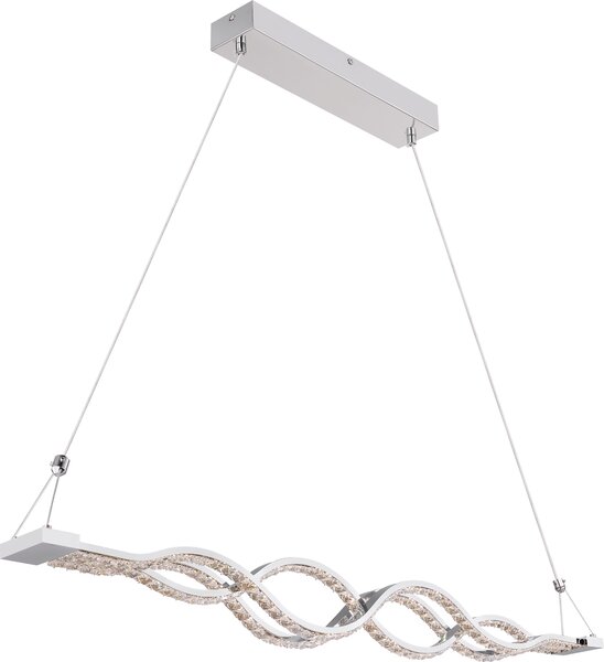Globo Lighting lampada a sospensione in metallo cromato, LED