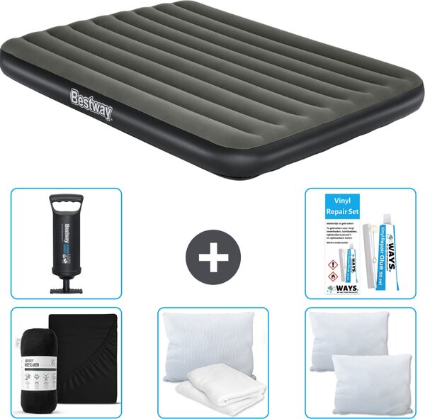 Materasso gonfiabile Bestway - 2 persone - 152 x 203 x 25 cm - Verde - accessori inclusi