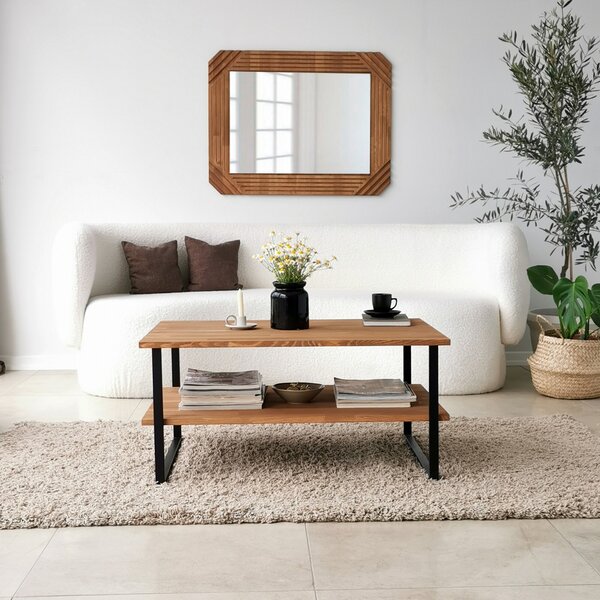Skye Decor, Neta - Oak, tavolino, quercia, 100 % LEGNO DI PINO MASSICCIO, 85 x 60 x 40 cm