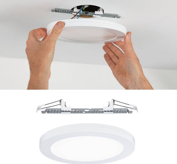 Paulmann Cover it pannello LED 4.000 K 22,5 cm, Bianco / Opale, Soggiorno / Sala da pranzo, Plastica