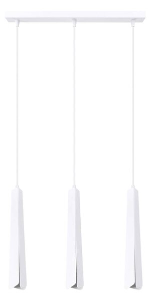 Lampada a sospensione PRYSM 3L bianco 3xG9 8W acciaio 120x5x45cm Sollux Lighting