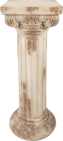 Tavolo da piantagione Clayre & Eef 35x35x92 cm in Vetroceramica beige