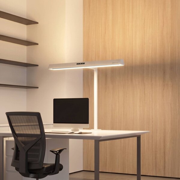 Lampada con morsetto Shax Arcchio, dimmerabile, Bianco / Opale, Studio / Ufficio, Metallo, Moderno, Lampada con morsetto