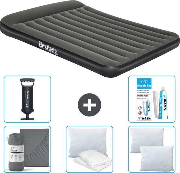 Materasso gonfiabile Bestway - 2 persone - 152 x 203 x 30 cm - Verde - accessori inclusi