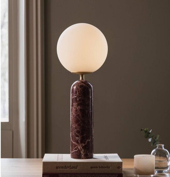 Globen Lighting Lampada da tavolo Torrano, Rosso, Soggiorno / Sala da pranzo, Pietra, Scandinavo, Lampada da tavolo