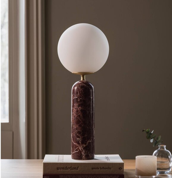 Globen Lighting Lampada da tavolo Torrano, Rosso, Soggiorno / Sala da pranzo, Pietra, Scandinavo, Lampada da tavolo